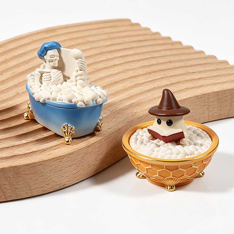 Candle Supplies Jars - Human Skeleton Ghost Bathtub Storage Box