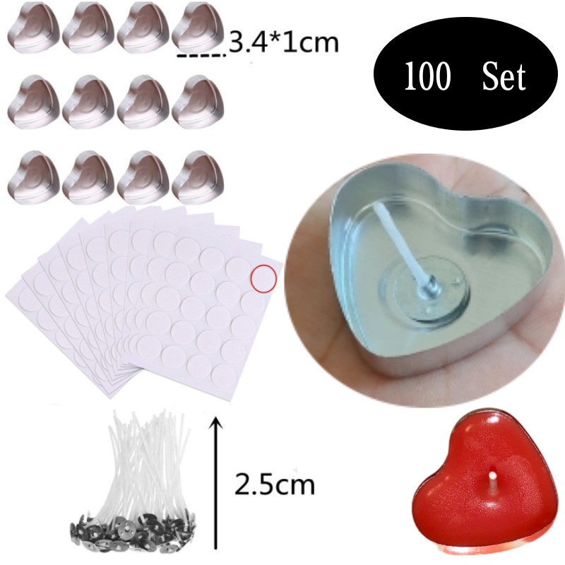 100 Sets Heart shaped Empty Al – Candle Supplies Jars recenzja i cena