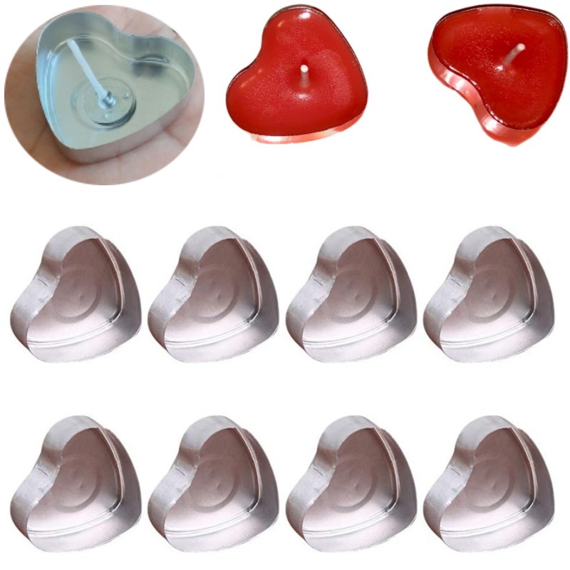 100 Sets Heart shaped Empty Al – Candle Supplies Jars recenzja i cena