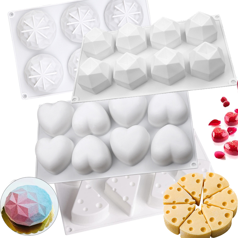 3D Mousse Cake Baking Mold Hea – Candle Supplies Eu recenzja i cena