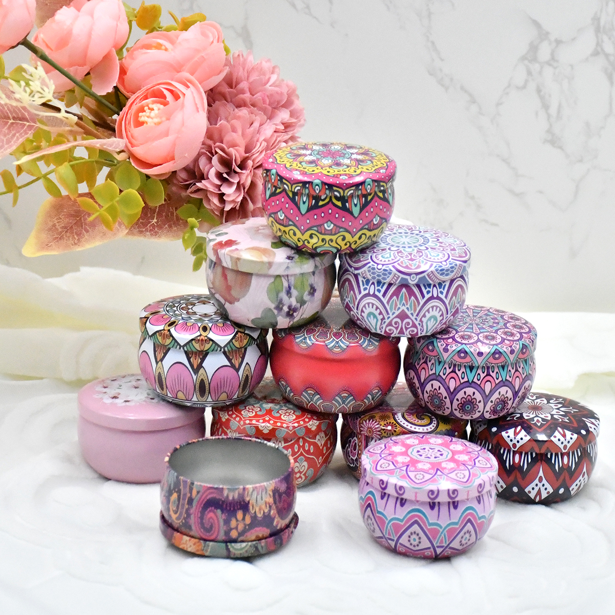 12/24 Pieces 2.2oz Metal Candl – Candle Supplies Jars recenzja i cena