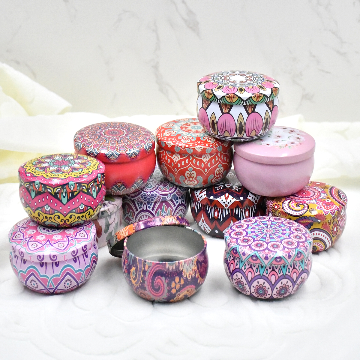 12/24 Pieces 2.2oz Metal Candl – Candle Supplies Jars recenzja i cena