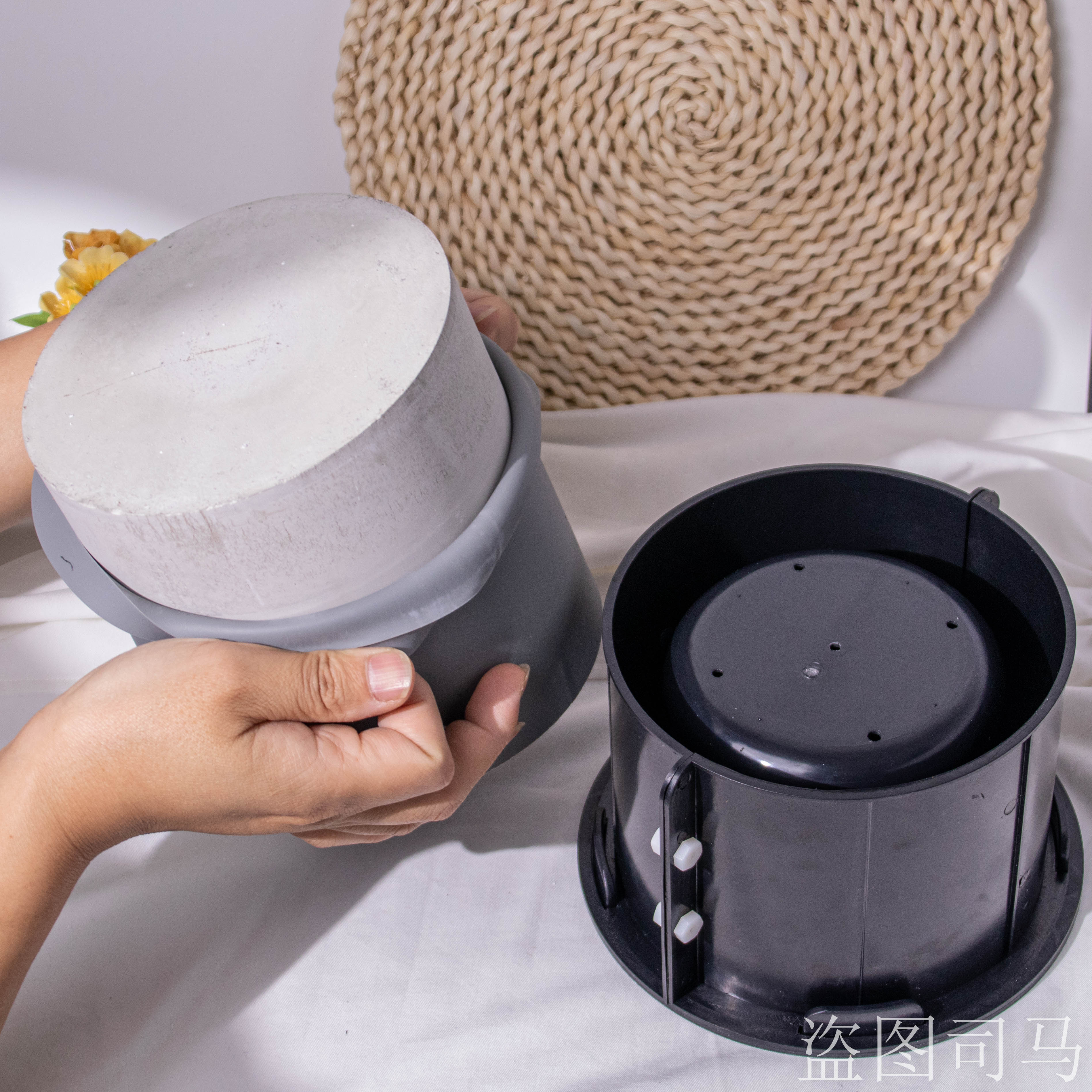 Large Round Flower Pot Cement  – Candle Supplies Jars recenzja i cena