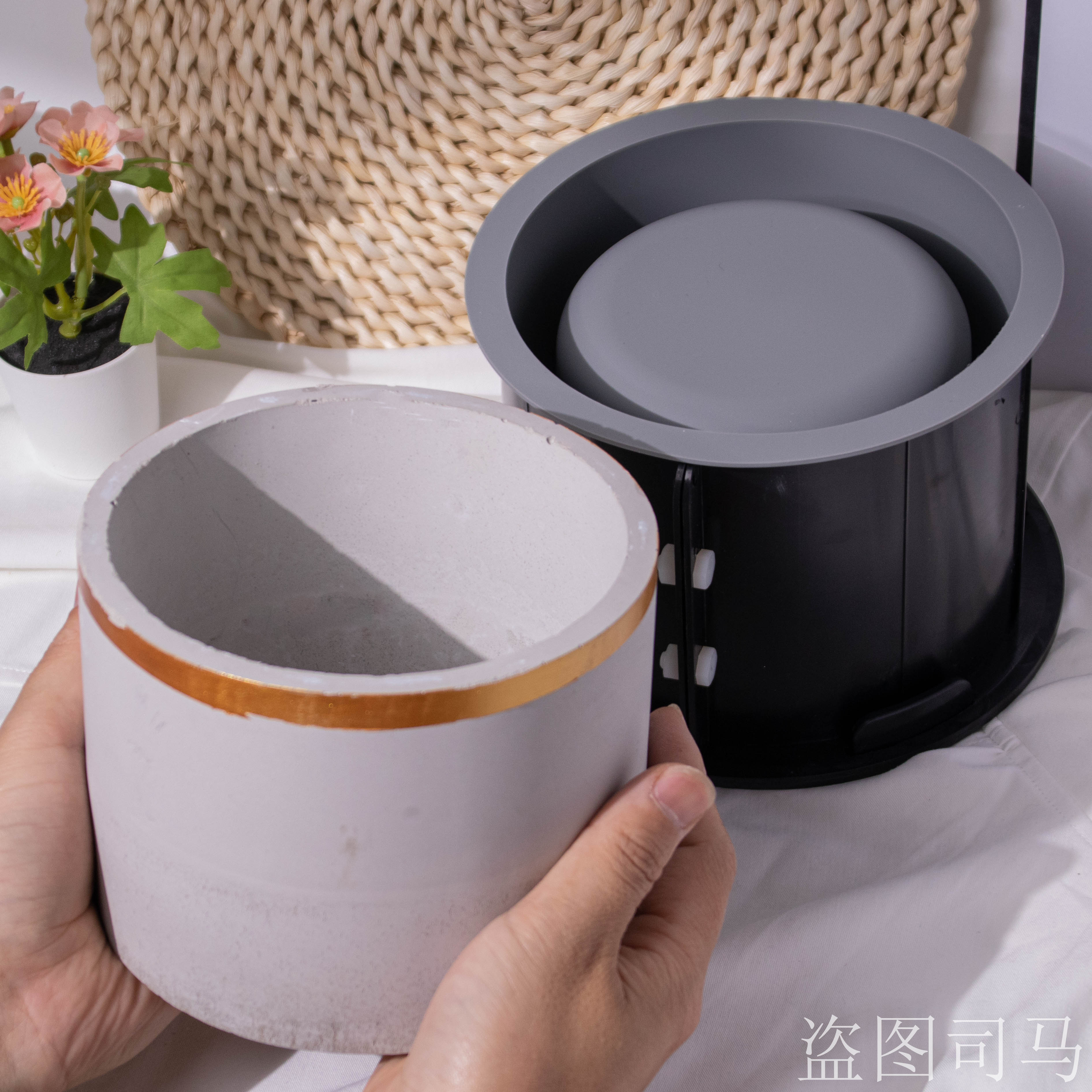 Large Round Flower Pot Cement  – Candle Supplies Jars recenzja i cena