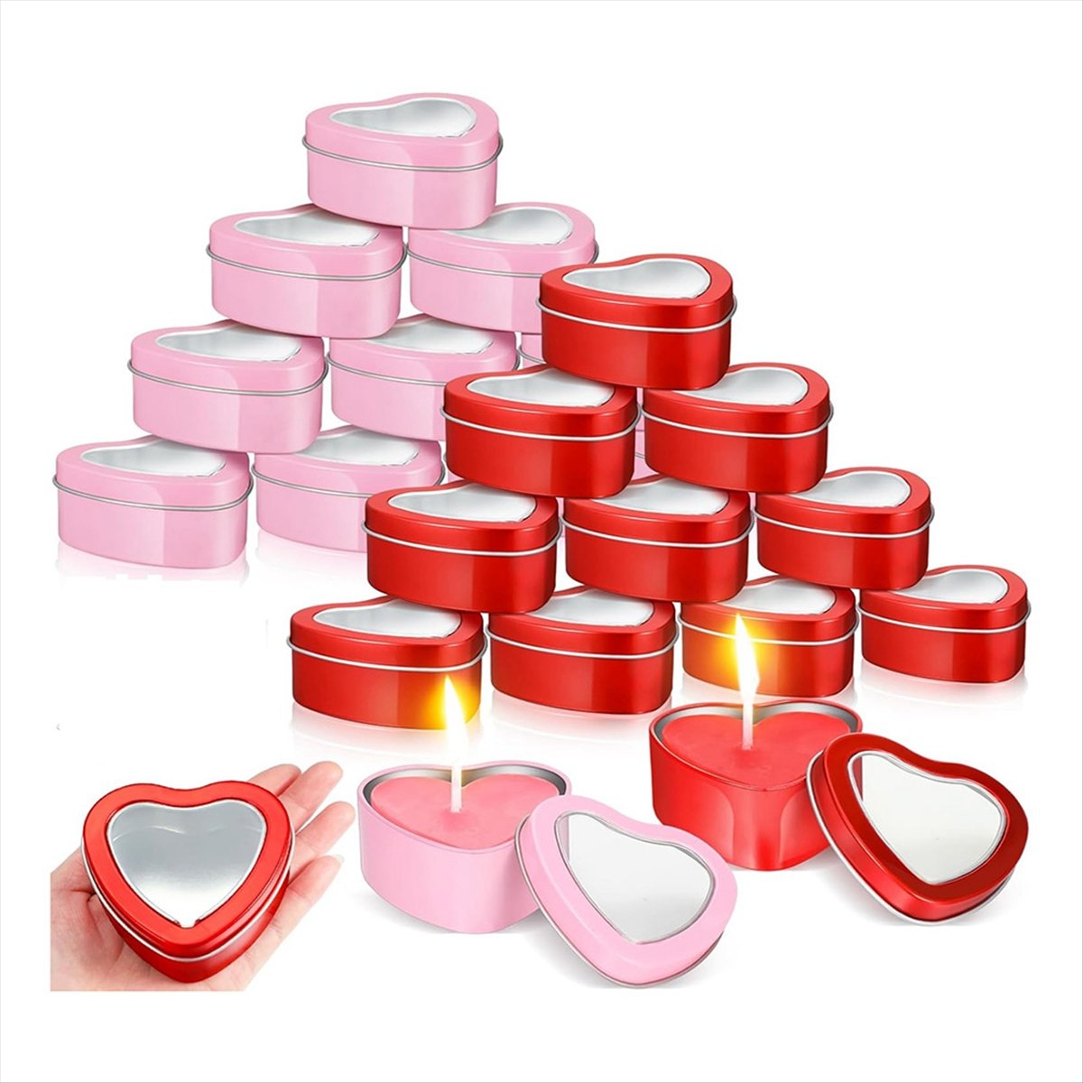 A56K 24Pcs 4Oz Heart Shaped Me – Metal Tin Lid 4Oz recenzja i cena