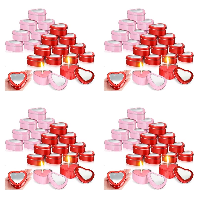 ABUI-96Pcs 4Oz Heart Shaped Me – Metal Tin Lid 4Oz recenzja i cena