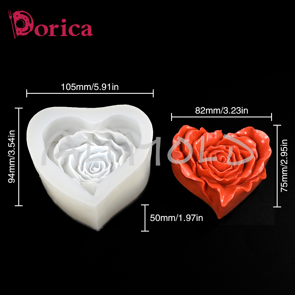 Rose Heart Silicone Candle Mol – Candle Supplies Eu recenzja i cena