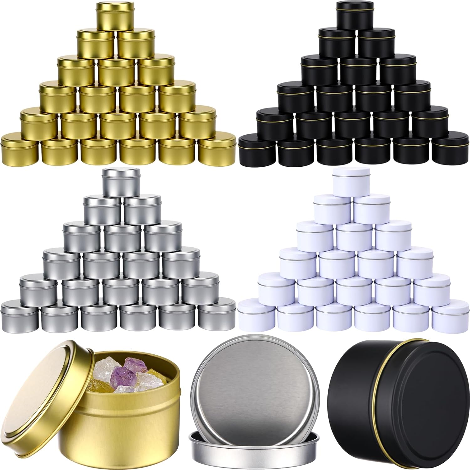 100 Pcs 4oz Candle Tins with L – Metal Tin Lid 4Oz recenzja i cena