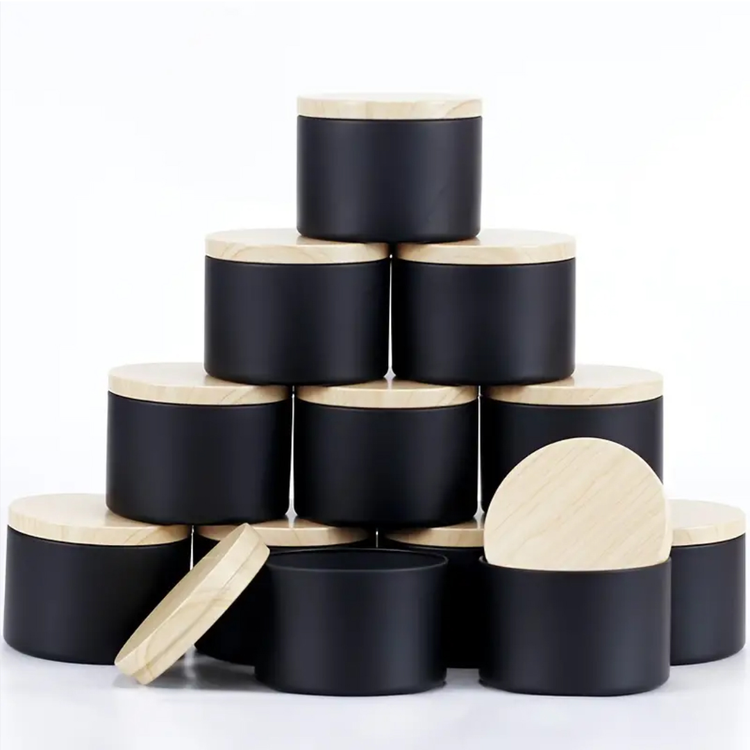 12Pack 4oz Black Candle Tin Se – Metal Tin Lid 4Oz recenzja i cena