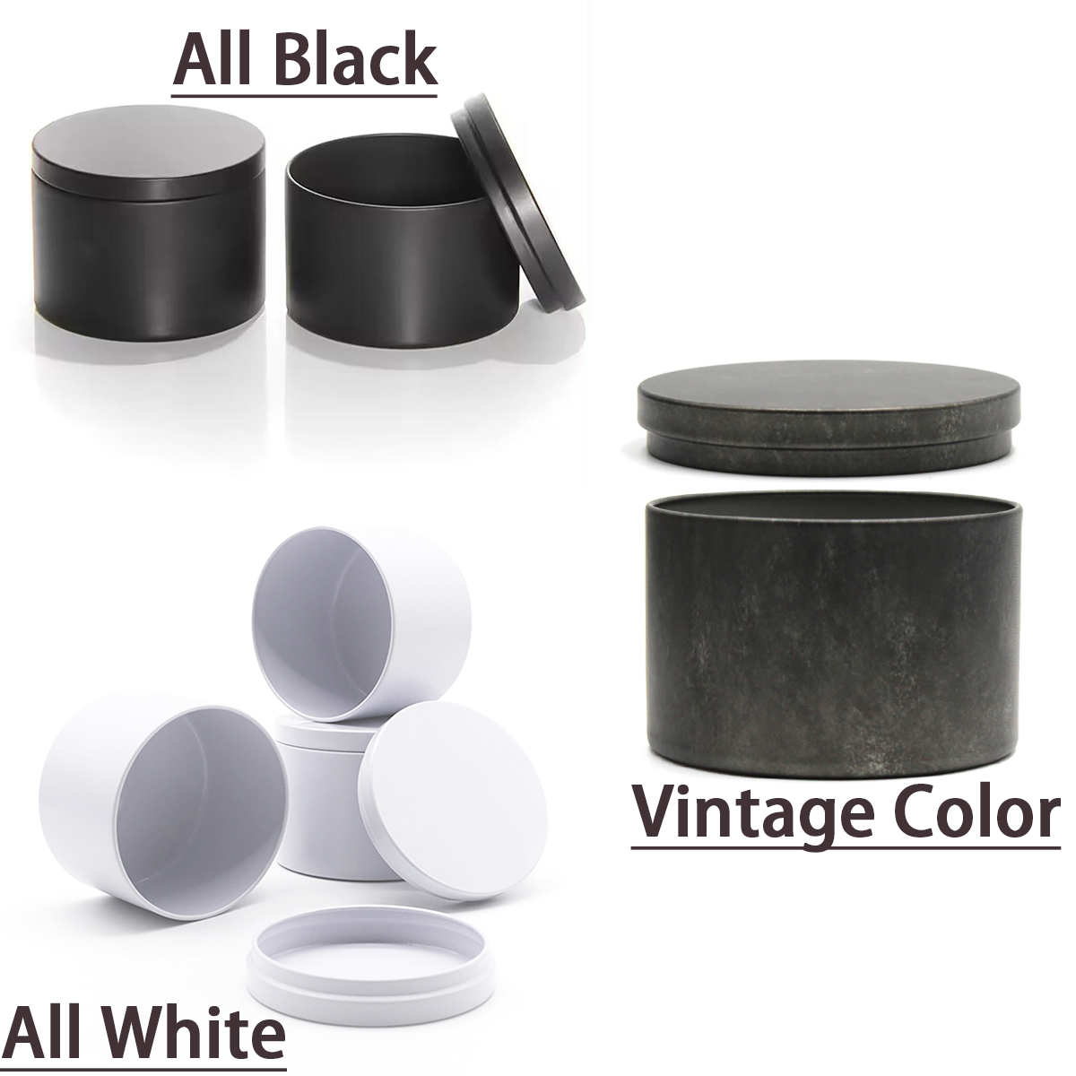 12Pack 4oz Black Candle Tin Se – Metal Tin Lid 4Oz recenzja i cena