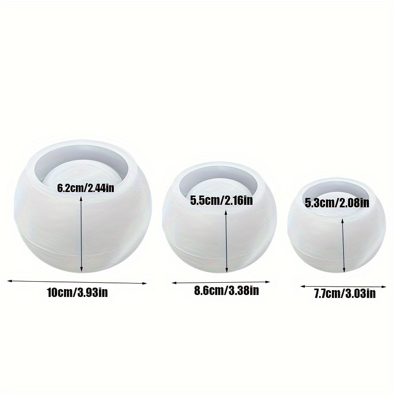 3pcs-Round Flower Pot Silicone – Candle Supplies Jars recenzja i cena