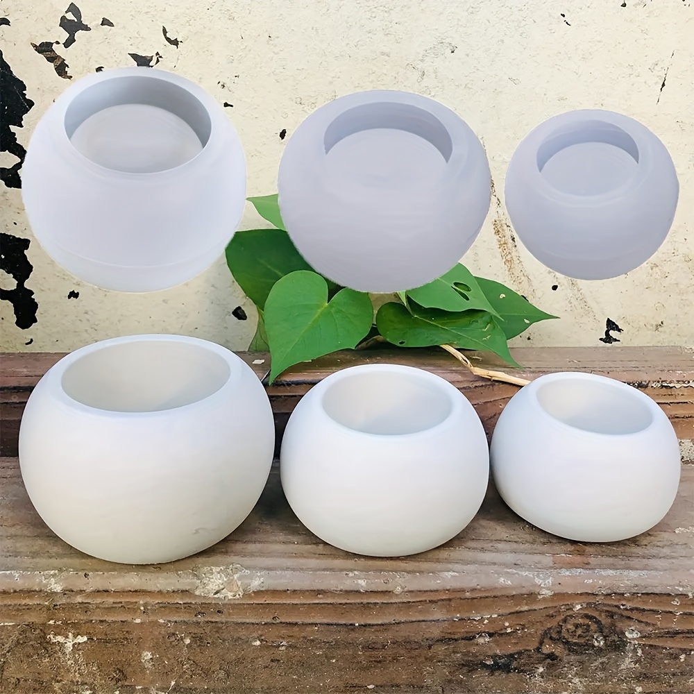 3pcs-Round Flower Pot Silicone – Candle Supplies Jars recenzja i cena