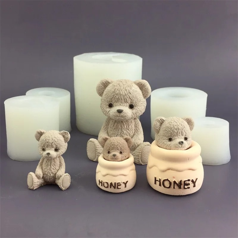 Cute Bear Honey Jar Silicone C – Candle Supplies Jars recenzja i cena