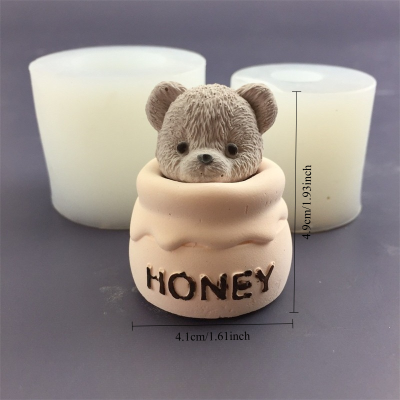 Cute Bear Honey Jar Silicone C – Candle Supplies Jars recenzja i cena