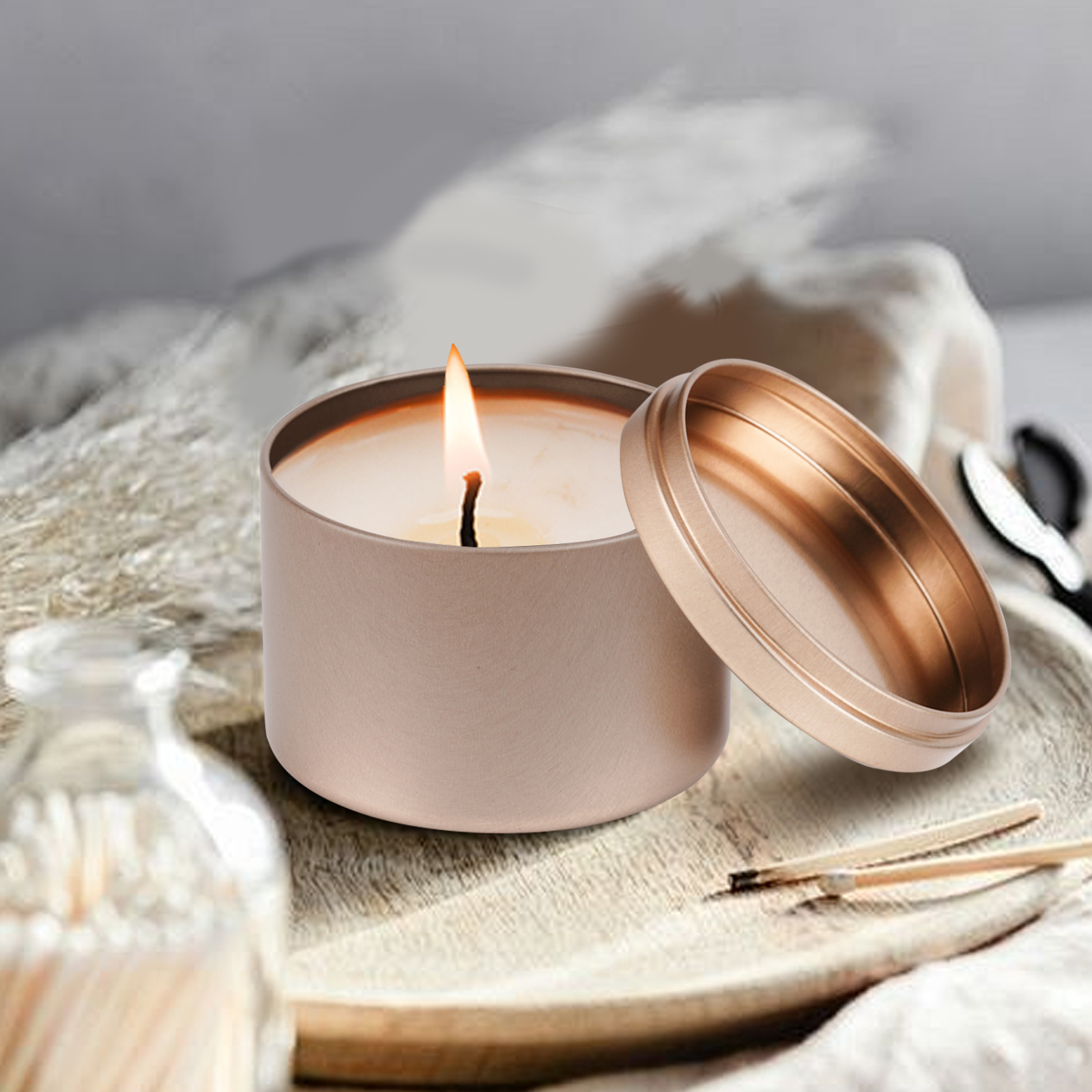 12/24-Pack rose Metal Candle T – Metal Tin Lid 4Oz recenzja i cena